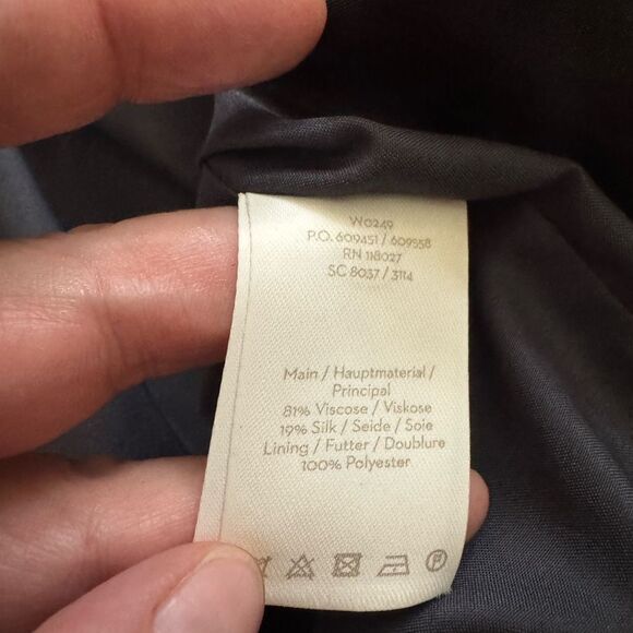 Boden Adora Velvet Shift Dress Navy Blue Size 14 - Picture 5 of 12